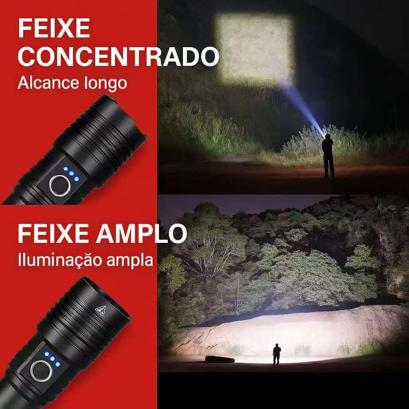 🔦 Lanterna Tática P90 Super Potente – Iluminação Remota de Alta Performance