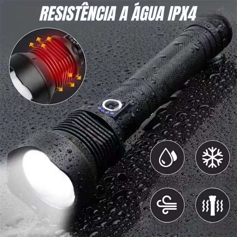 🔦 Lanterna Tática P90 Super Potente – Iluminação Remota de Alta Performance