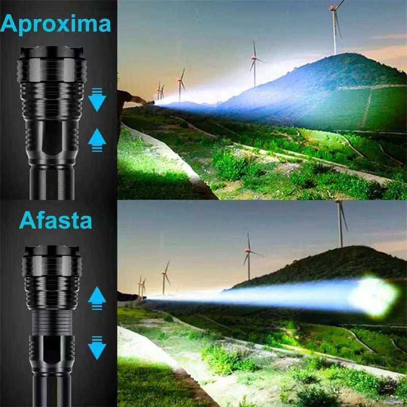 🔦 Lanterna Tática P90 Super Potente – Iluminação Remota de Alta Performance