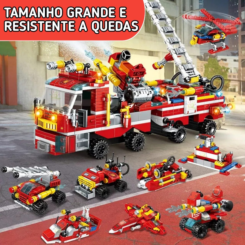 Caminhão de Bombeiros Tamanho Grande + Acessórios