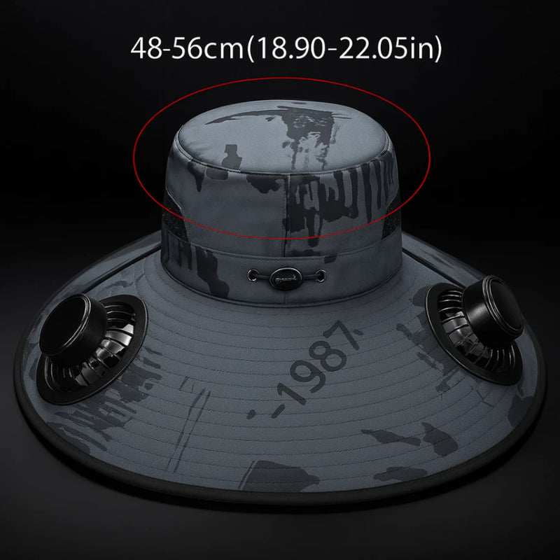 Chapéu de Sol com Ventilador Solar – Refresque-se com Estilo e Proteção em Qualquer Lugar!