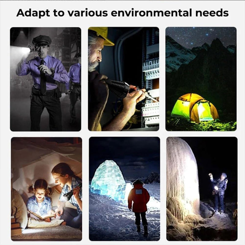 Lanterna IPX-7 Super Potente –2000 Lúmens  e Foco Telescópico