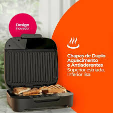 Sanduicheira Elétrica Cadencia Click San400— Linha Exclusiva Cadence Home